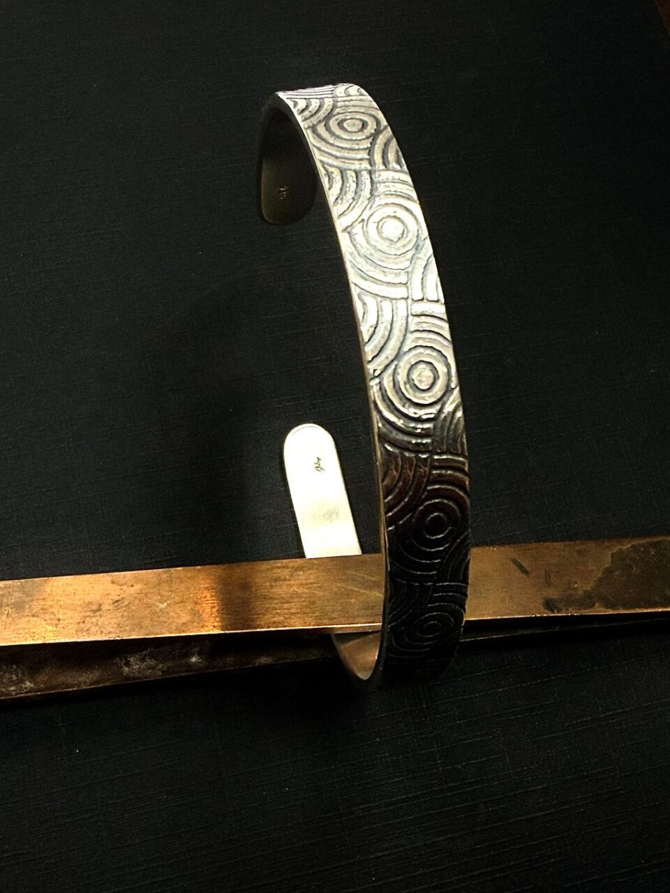 Pulsera de Plata 925 Ajustable Texturizada