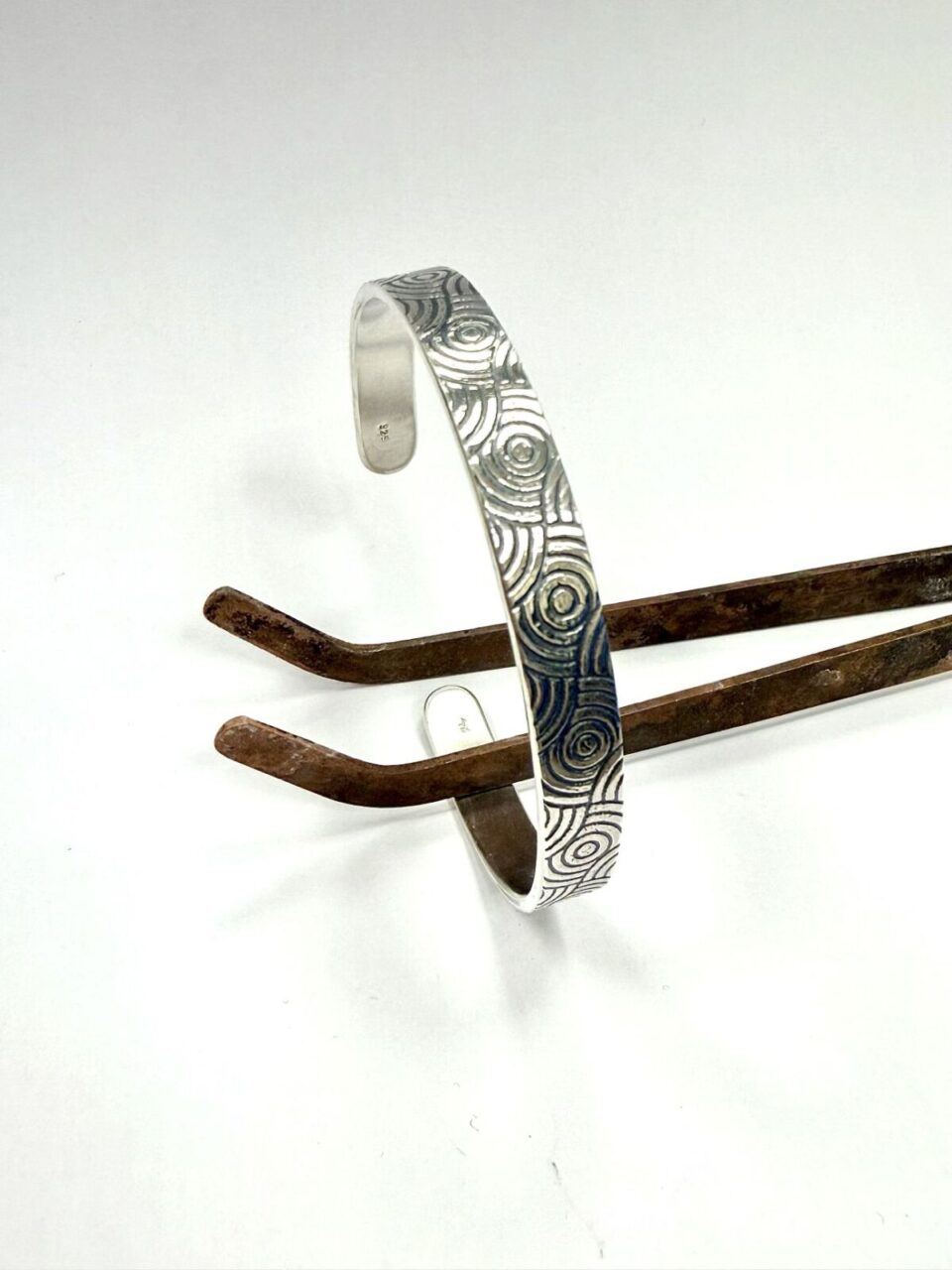 Pulsera de Plata 925 Ajustable Texturizada
